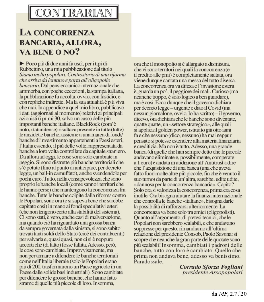MF La concorrenza bancaria