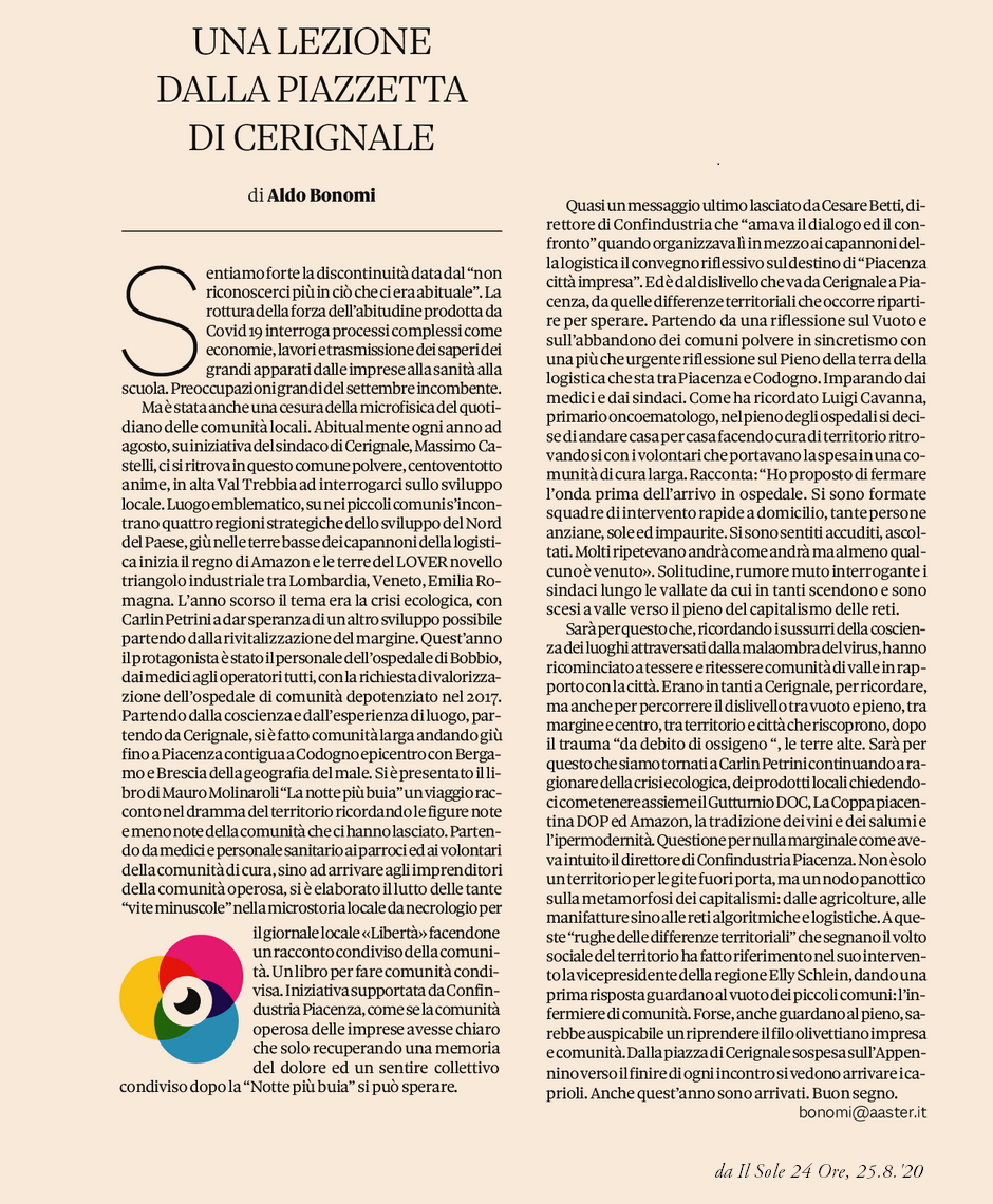 il sole una lezione dalla piazzetta i cerignale