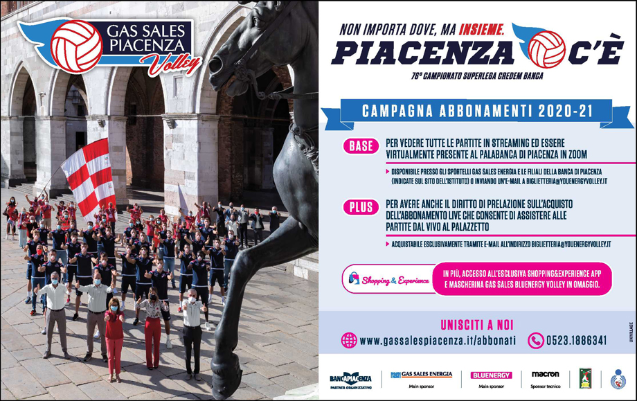 GAS SALES BLUENERGY VOLLEY: PRESENTATA A PALAZZO GALLI LA CAMPAGNA ABBONAMENTI