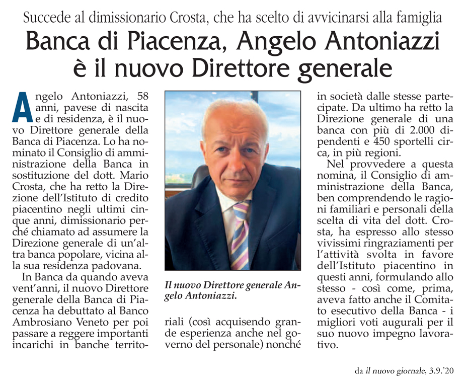 il nuovo giornale, 3.9.'20