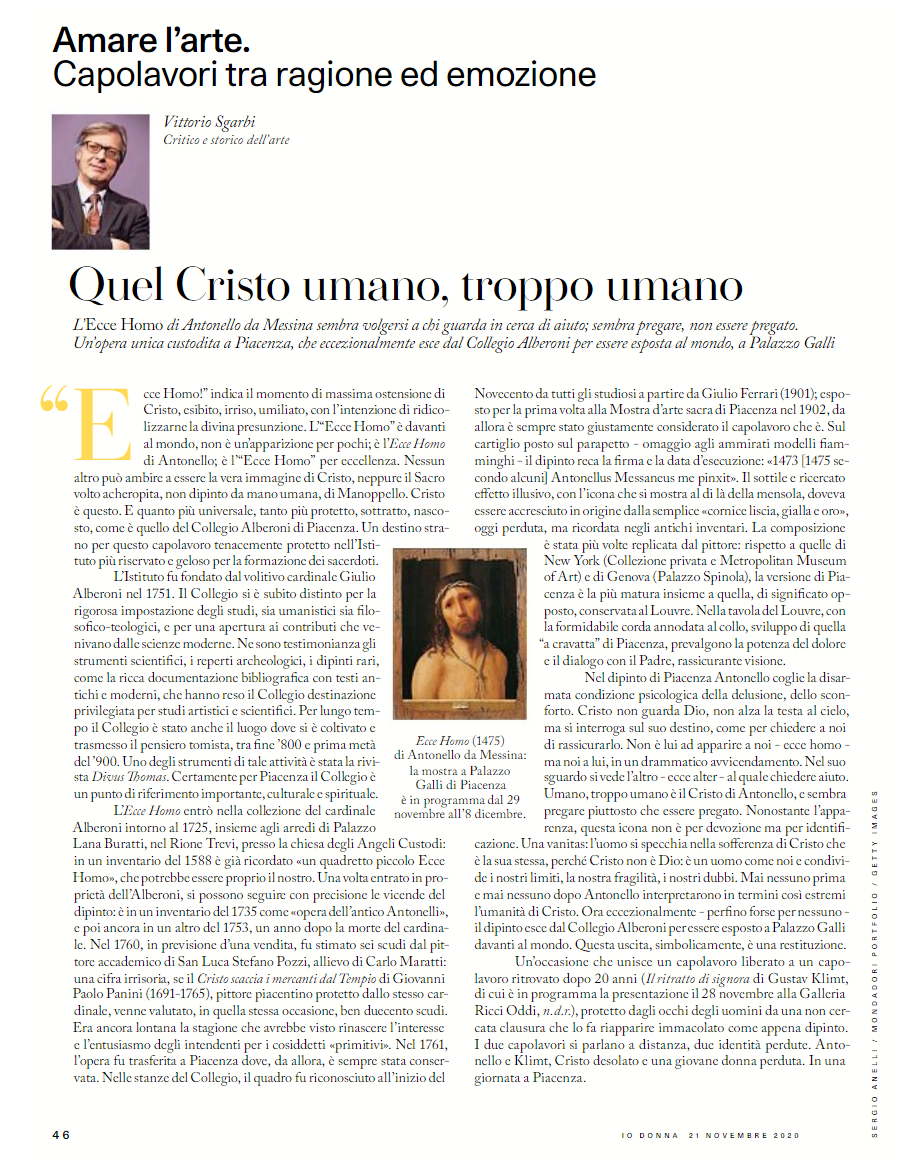 SGARBI SU ANTONELLO DA MESSINA SU IODONNA