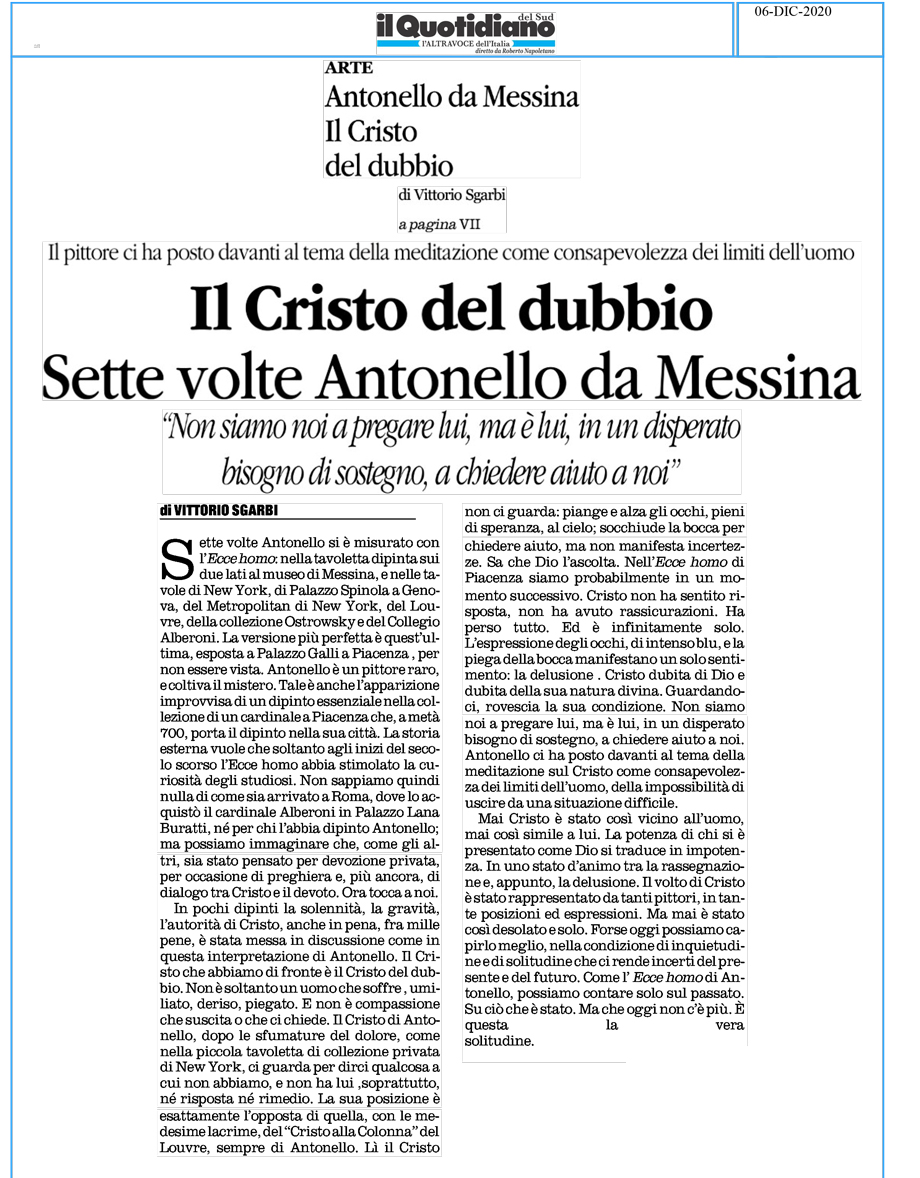 Quotidiano del sud, 6.12.'20