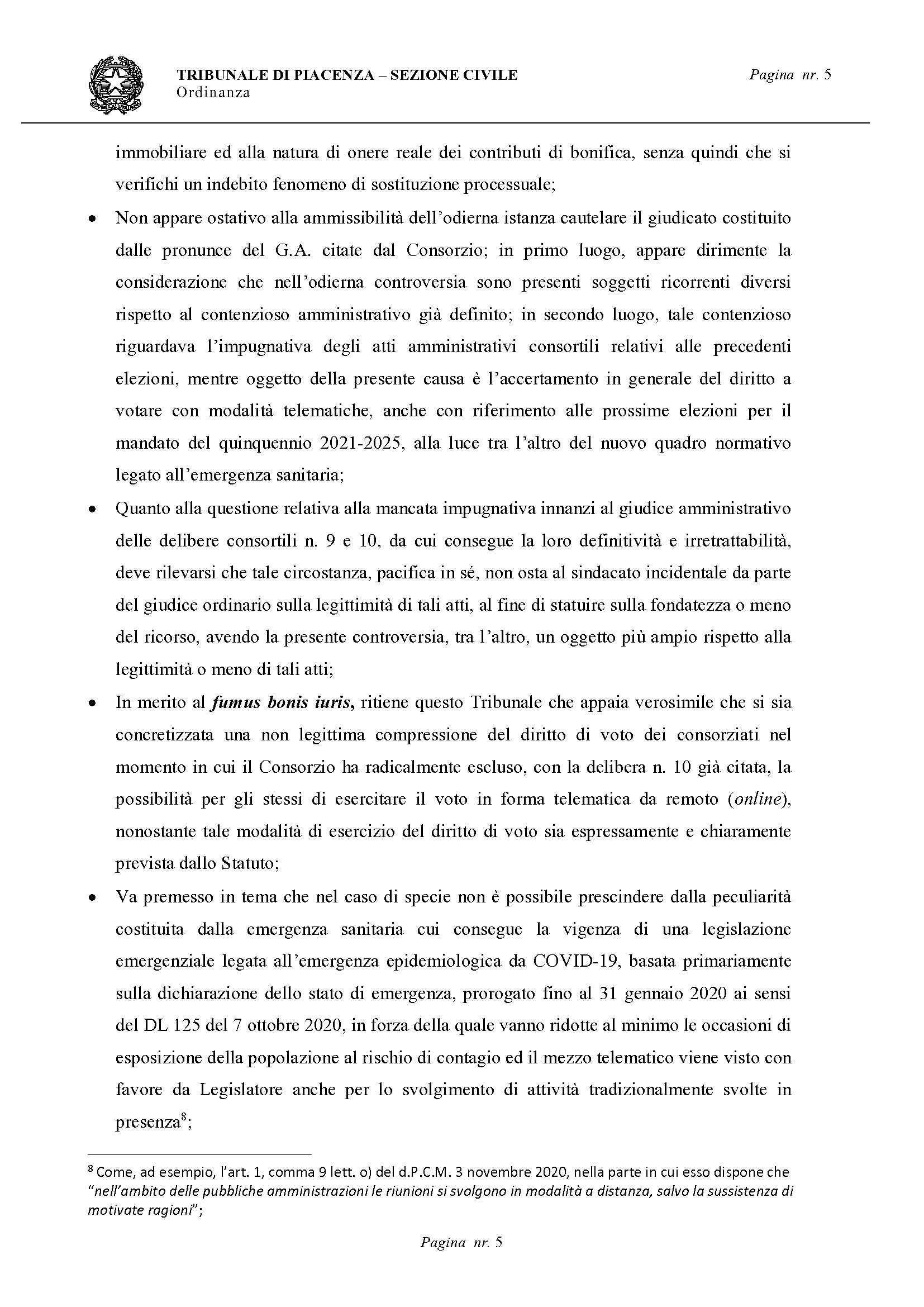 CONFERMATA LA SOSPENSIONE DELLE ELEZIONI DEL CONSORZIO BONIFICA