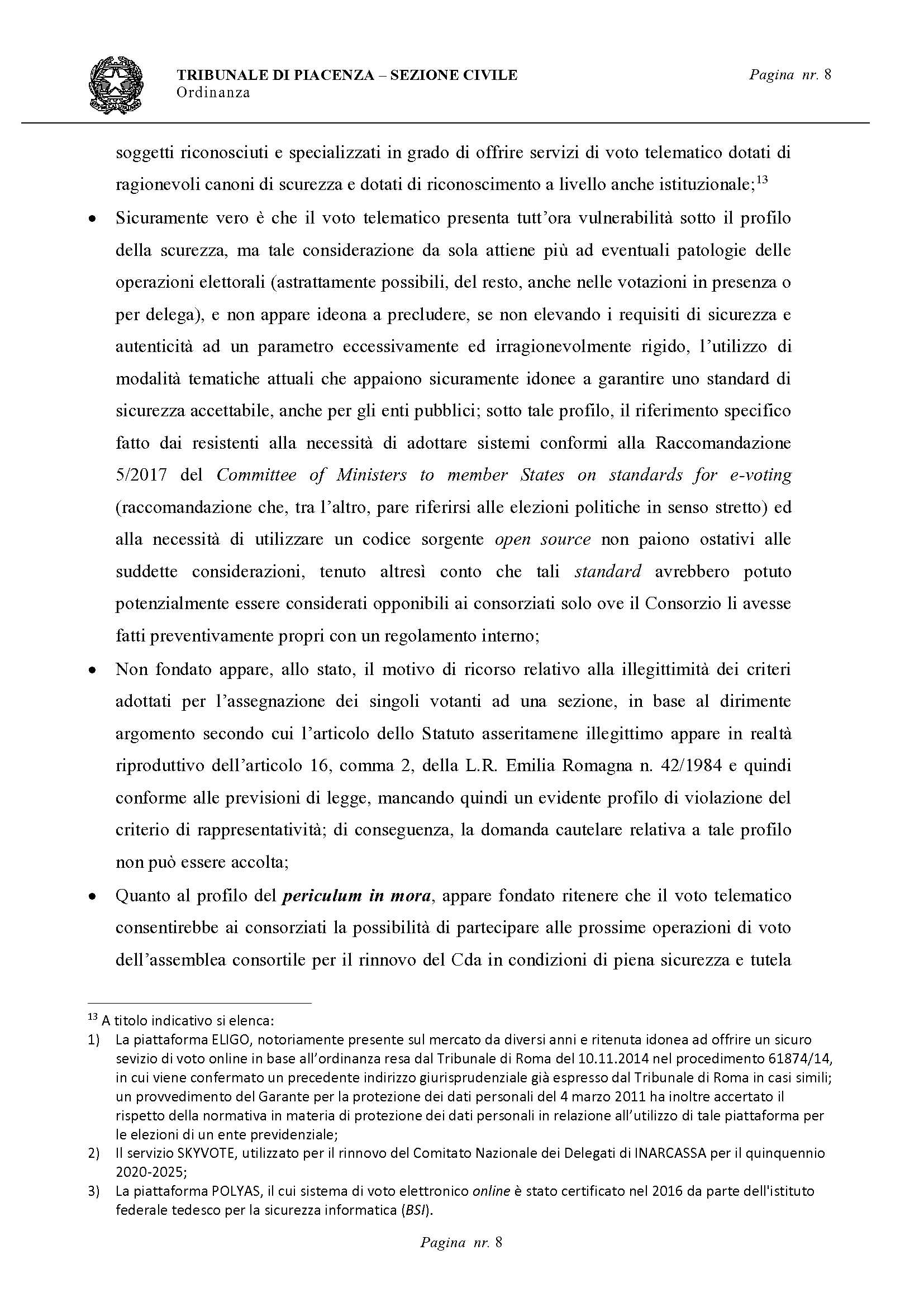 CONFERMATA LA SOSPENSIONE DELLE ELEZIONI DEL CONSORZIO BONIFICA