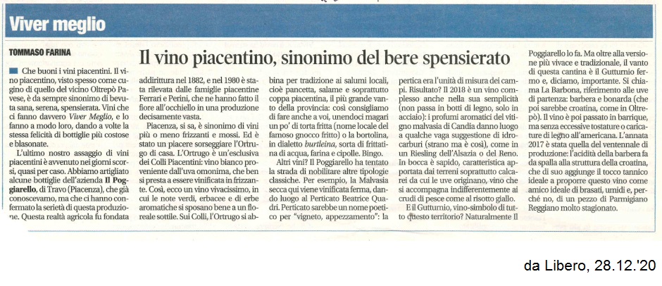 Il vino piacentino, sinonimo del bere spensierato