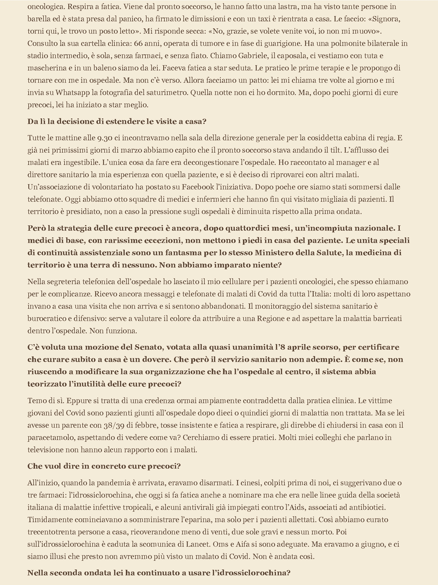 Parla il primario piacentino Luigi Cavanna