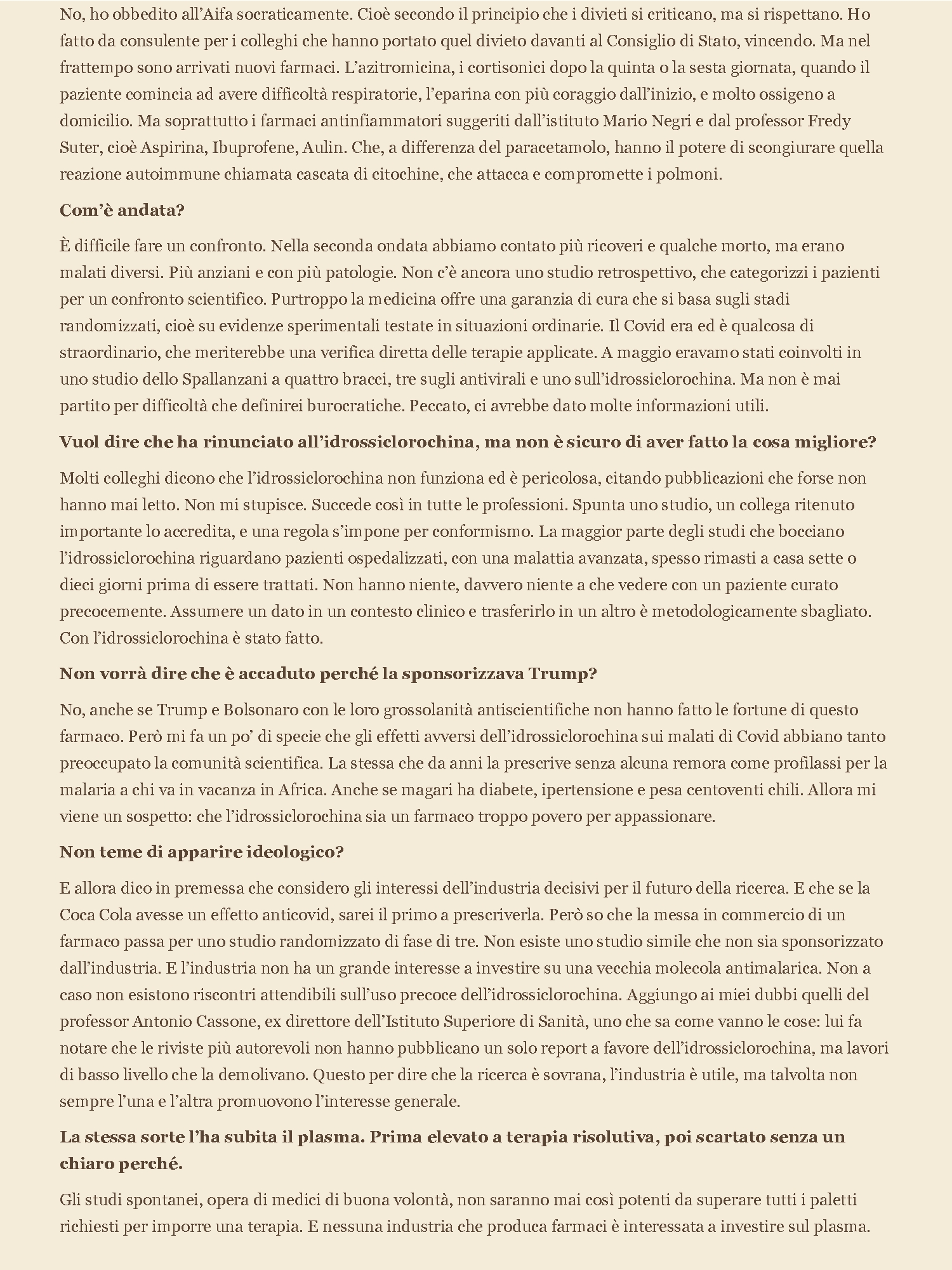 Parla il primario piacentino Luigi Cavanna