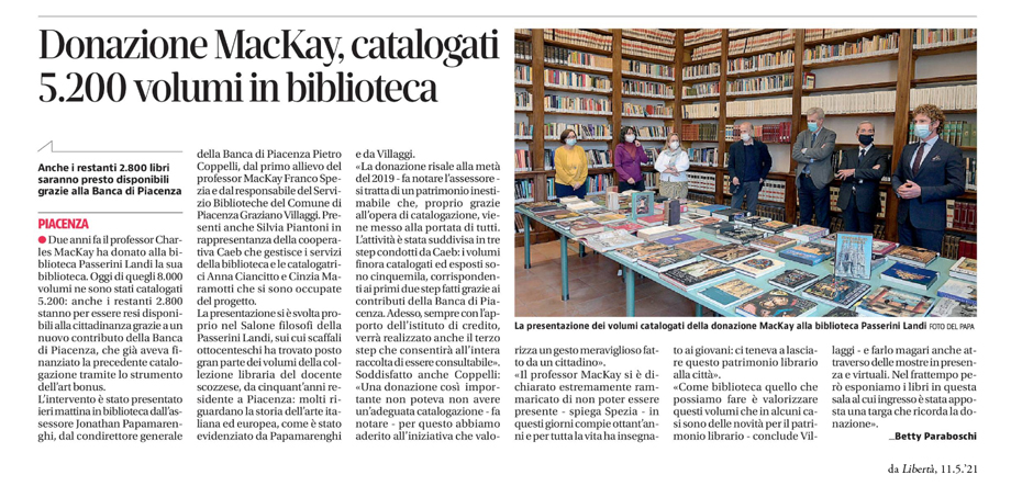 LA BANCA PER LA DONAZIONE MACKAY