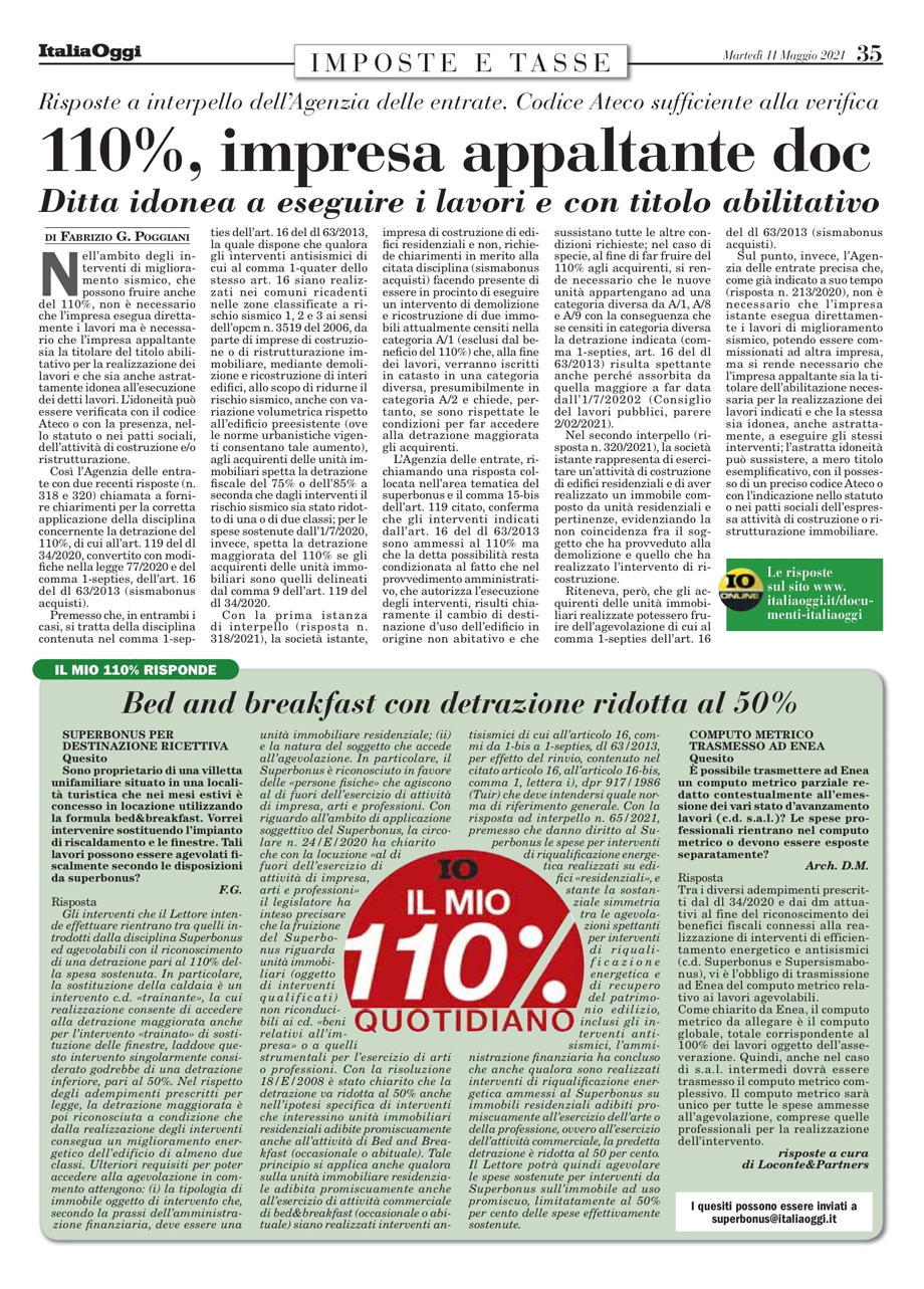 ItaliaOggi, 11.5.'21