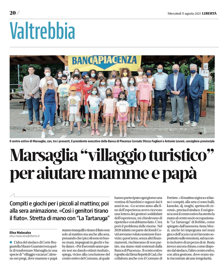 MARSAGLIA "VILLAGGIO TURISTICO" PER AIUTARE MAMME E PAPÀ