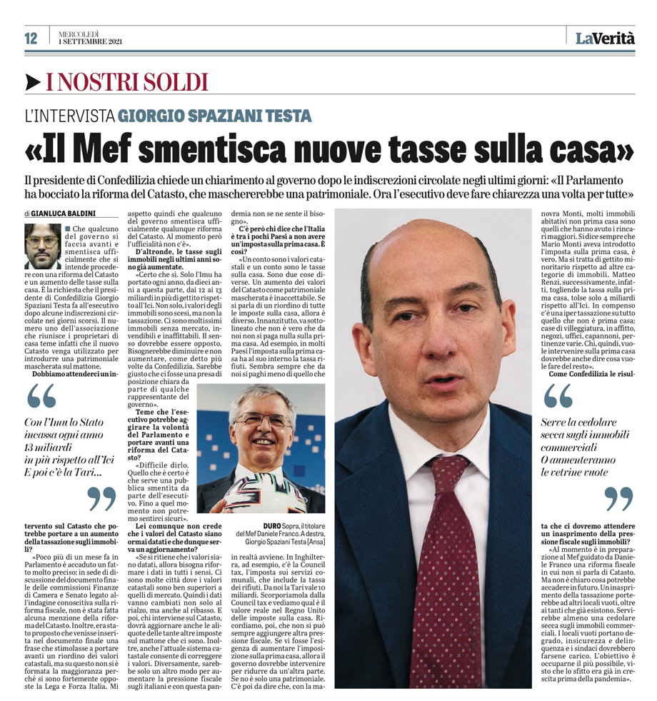IL MEF SMENTISCA NUOVE TASSE SULLA CASA