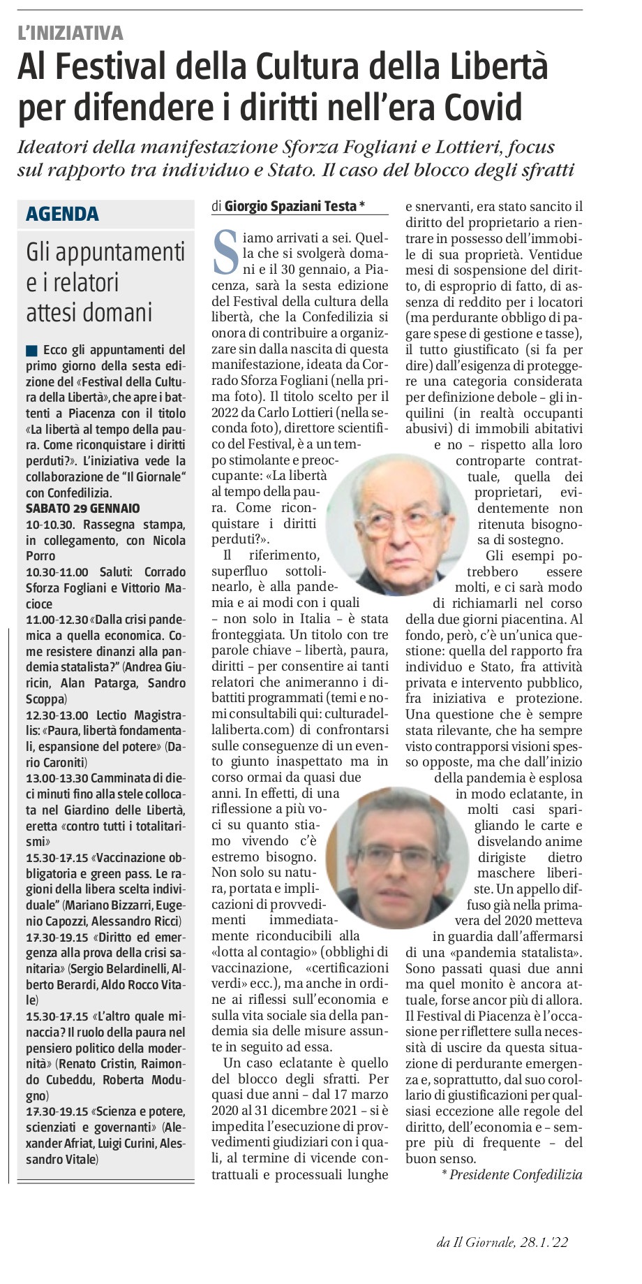 Al Festival della Cultura della Libertà per difendere i diritti nell'era Covid