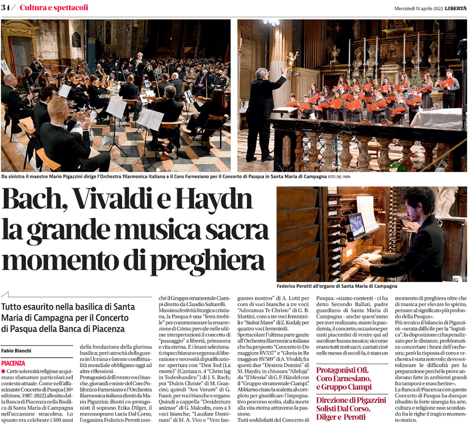 BASILICA DI S. MARIA DI CAMPAGNA GREMITA PER GLI AUGURI DELLA BANCA