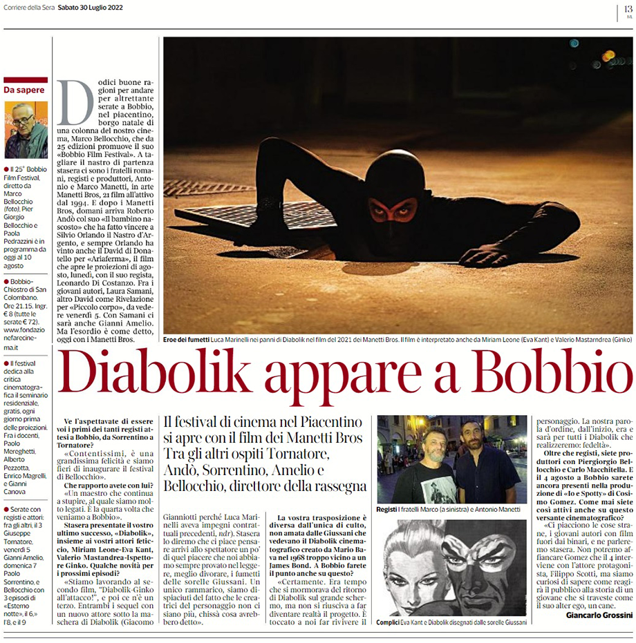 DIABOLIK APPARE A BOBBIO