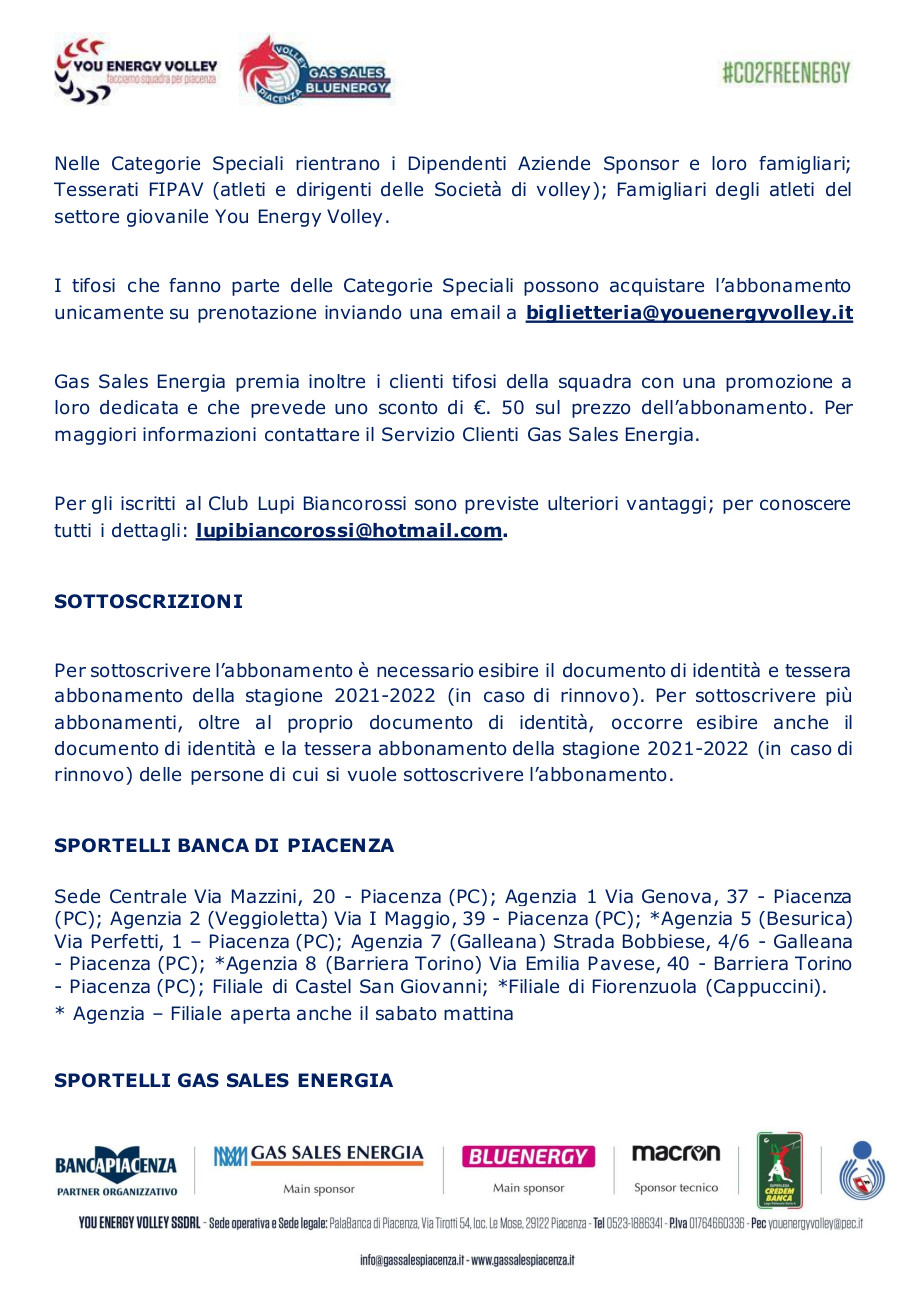 gas sales - tcomunicato stampa