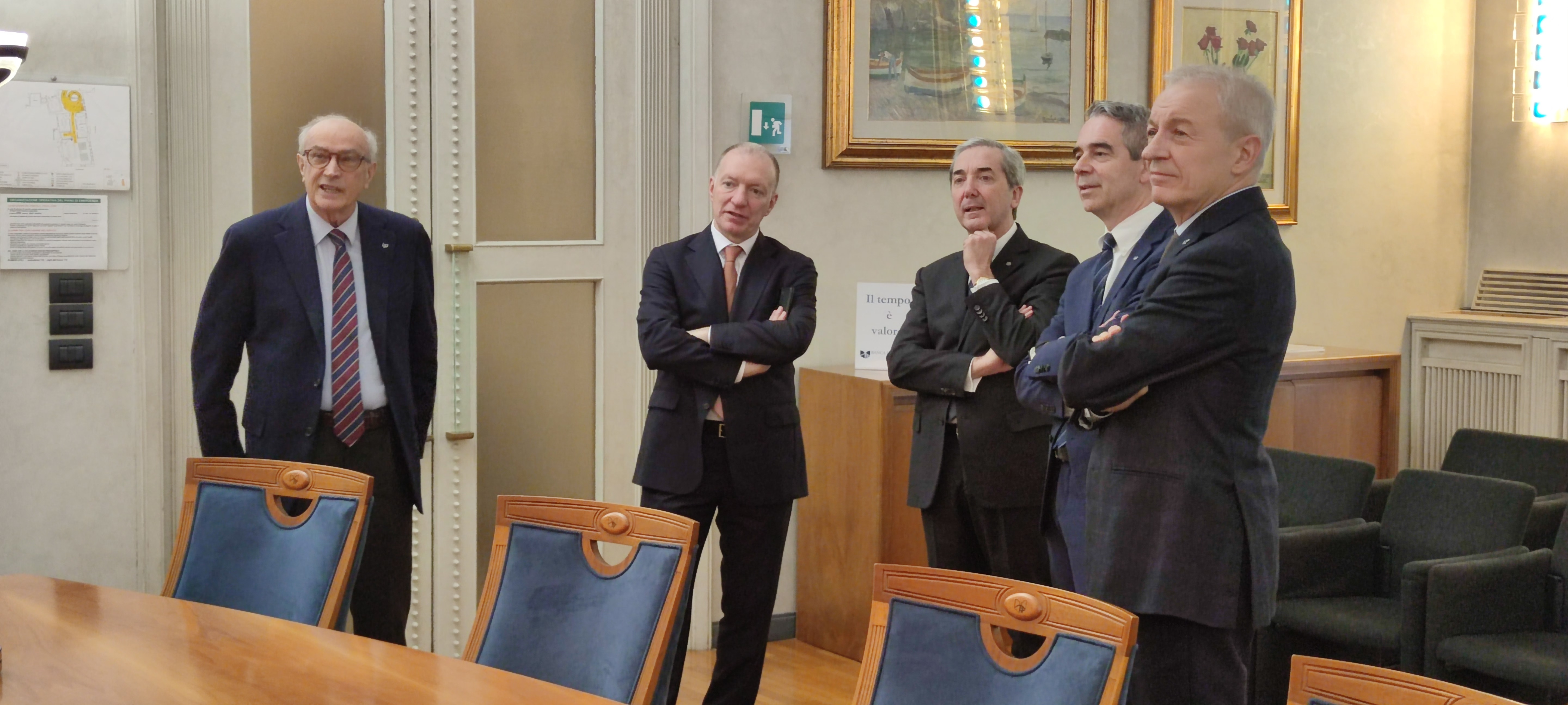 IL NUOVO QUESTORE IN VISITA ALLA BANCA