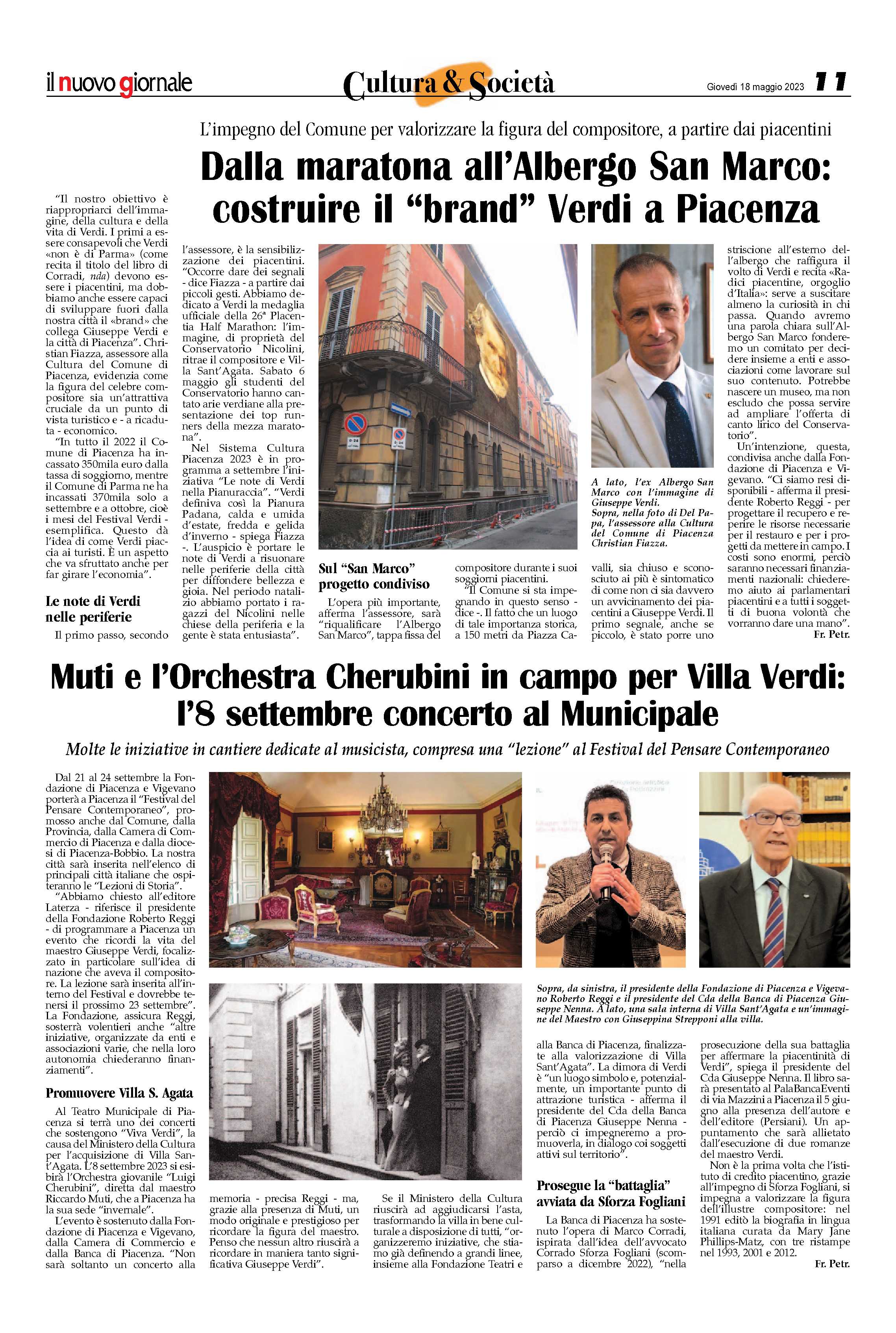 VERDI NON è DI PARMA IL LIBRO DI MARCO CORRADI IL 5 GIUGNO AL PALABANCAEVENTI