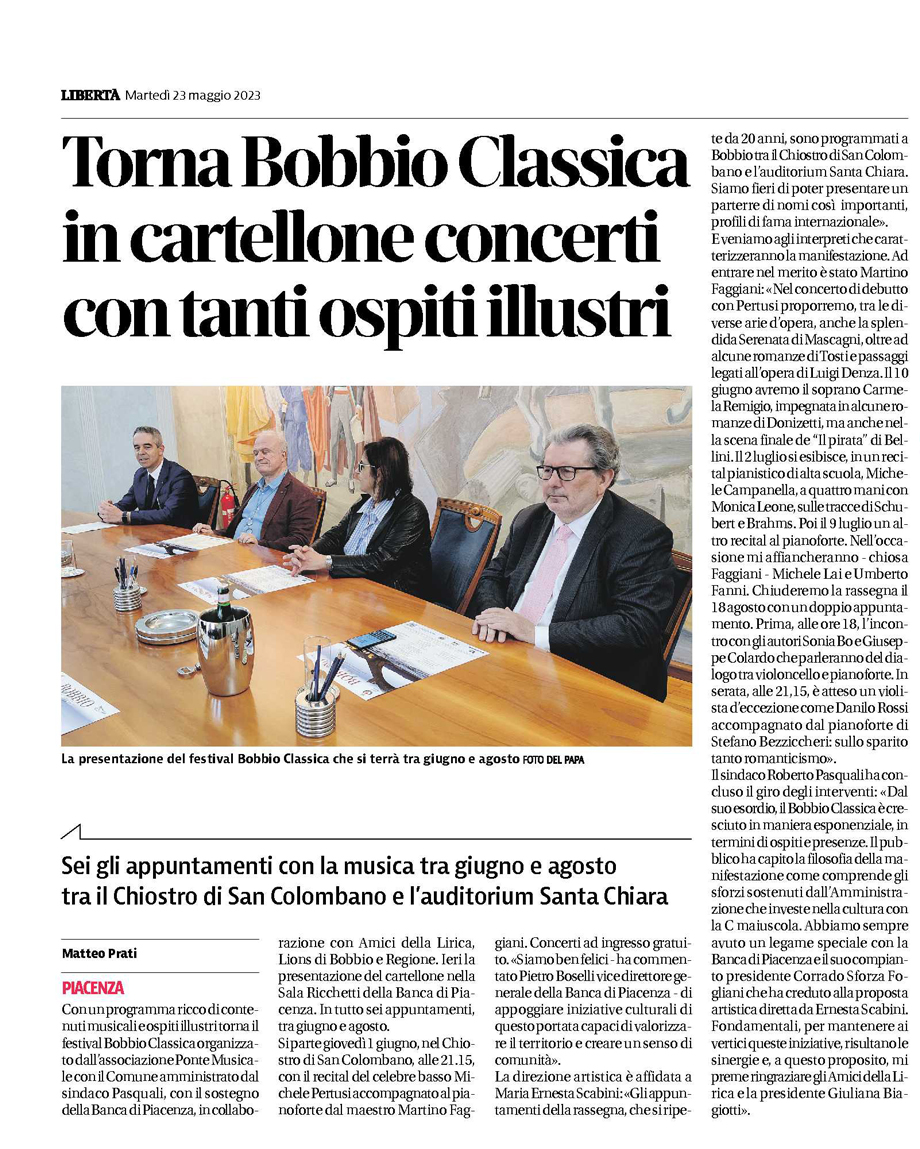 TORNA BOBBIO CLASSICA CON IL SOSTEGNO DELLA BANCA