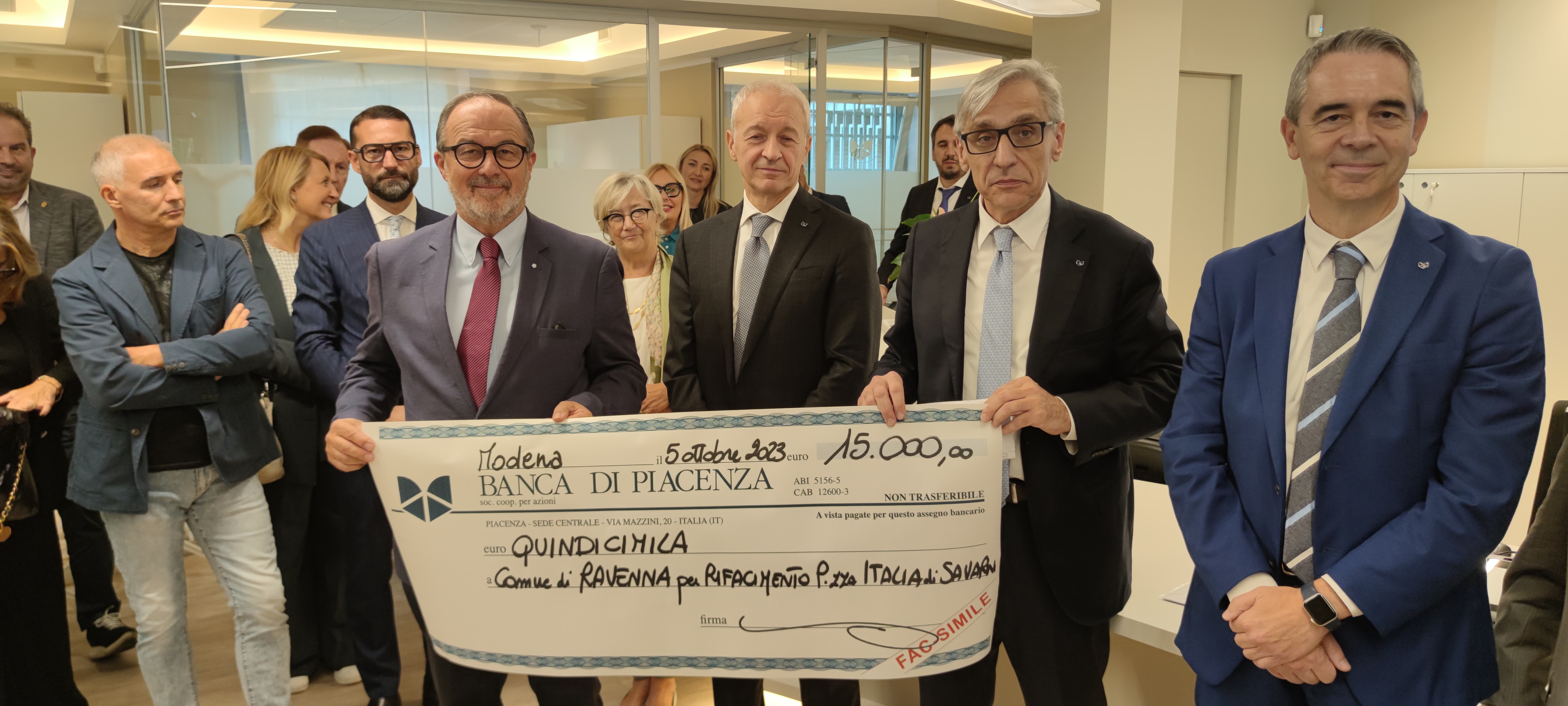 DALLA BANCA 45MILA EURO AI TERRITORI DI MODENA E RAVENNA COLPITI DALL'ALLUVIONE