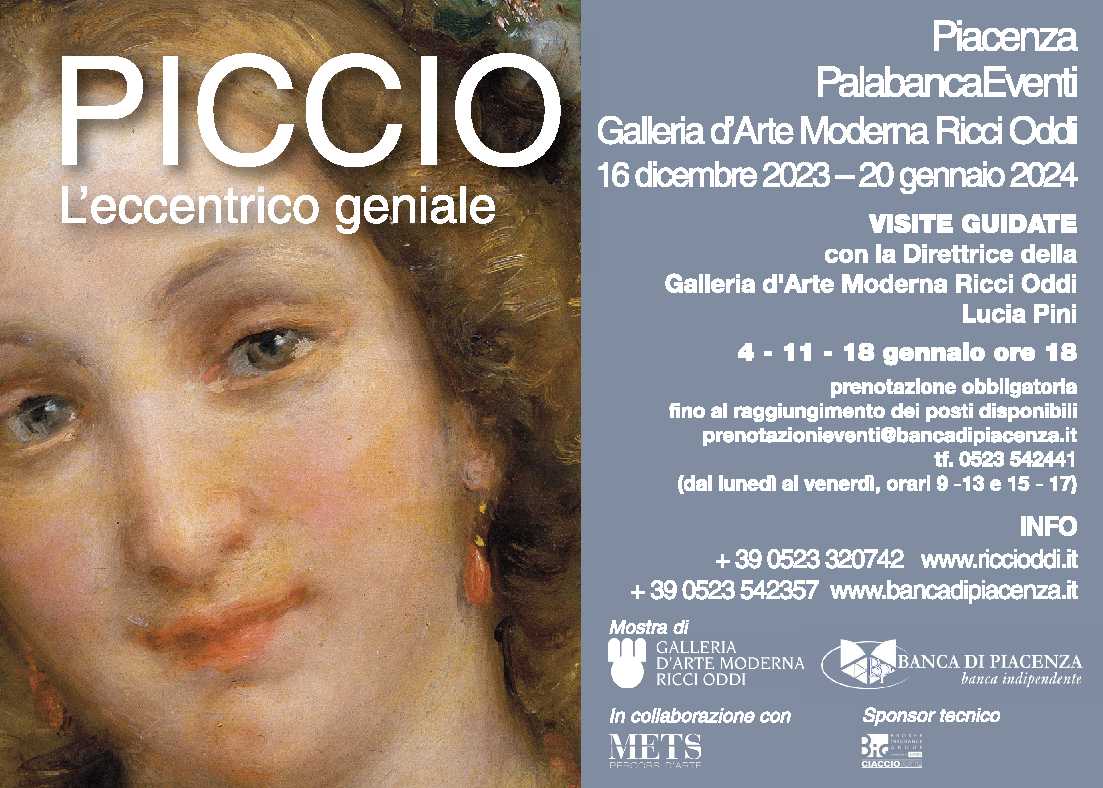 MOSTRA PICCIO, A GENNAIO VISITE GUIDATE CON LA DIRETTRICE DELLA GALLERIA RICCI ODDI