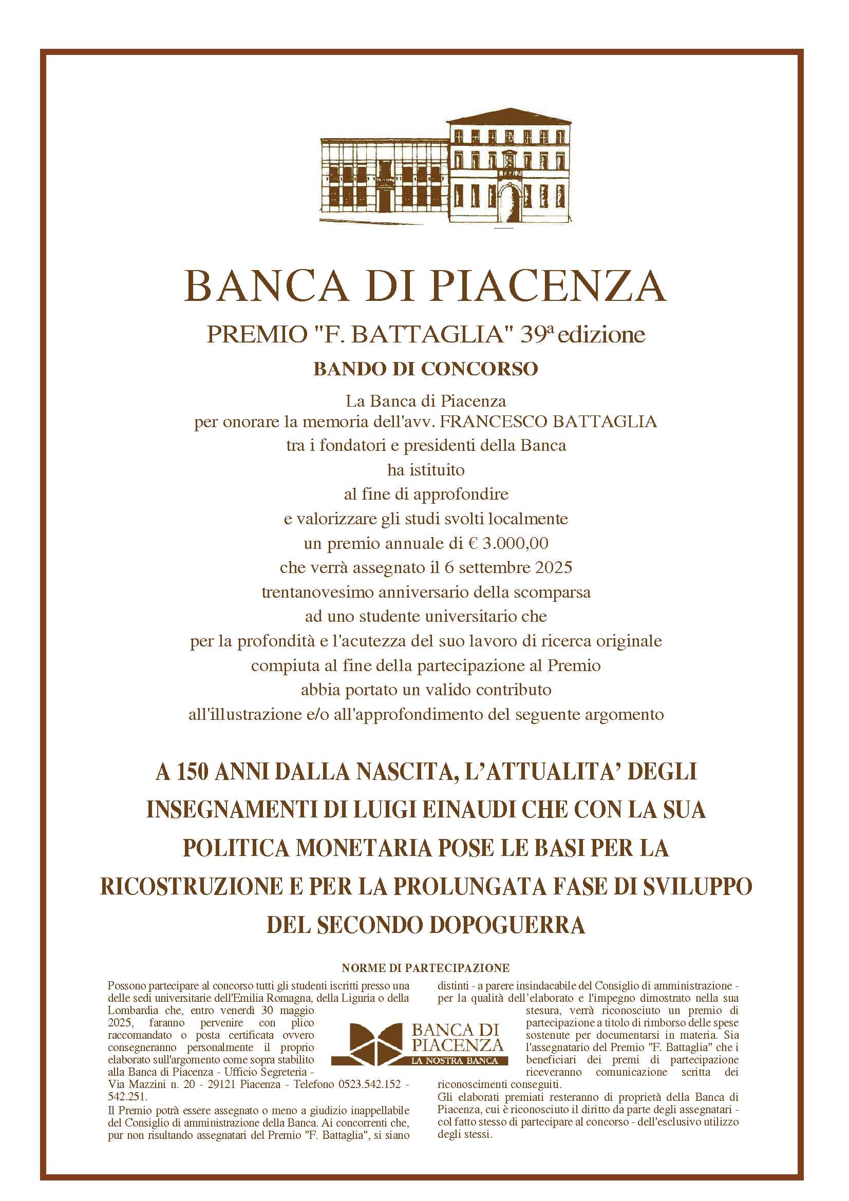 PREMIO "F. BATTAGLIA"