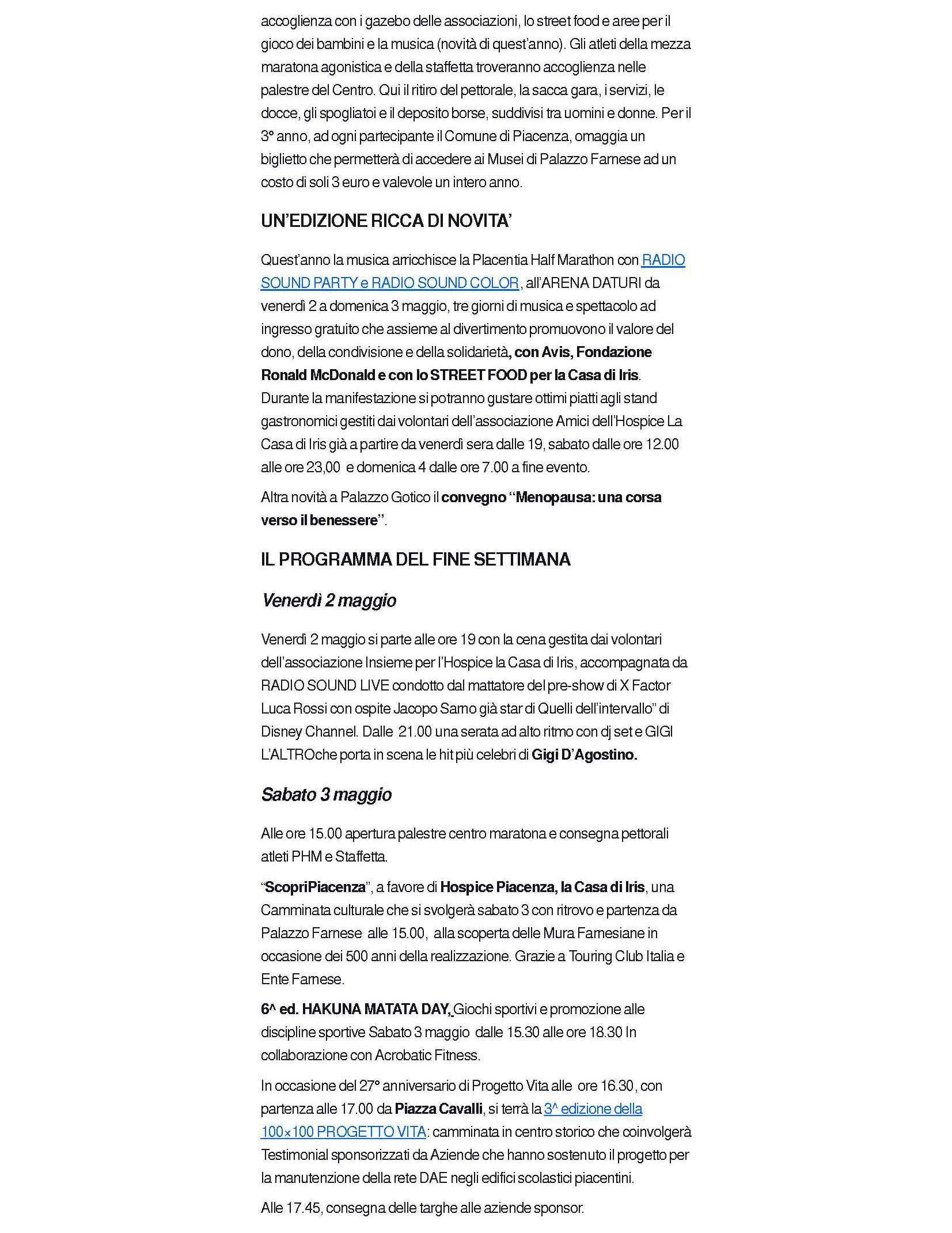 Numeri in crescita per la Placentia Half Marathon, già 1300 iscritti: la città si prepara alla 28esi