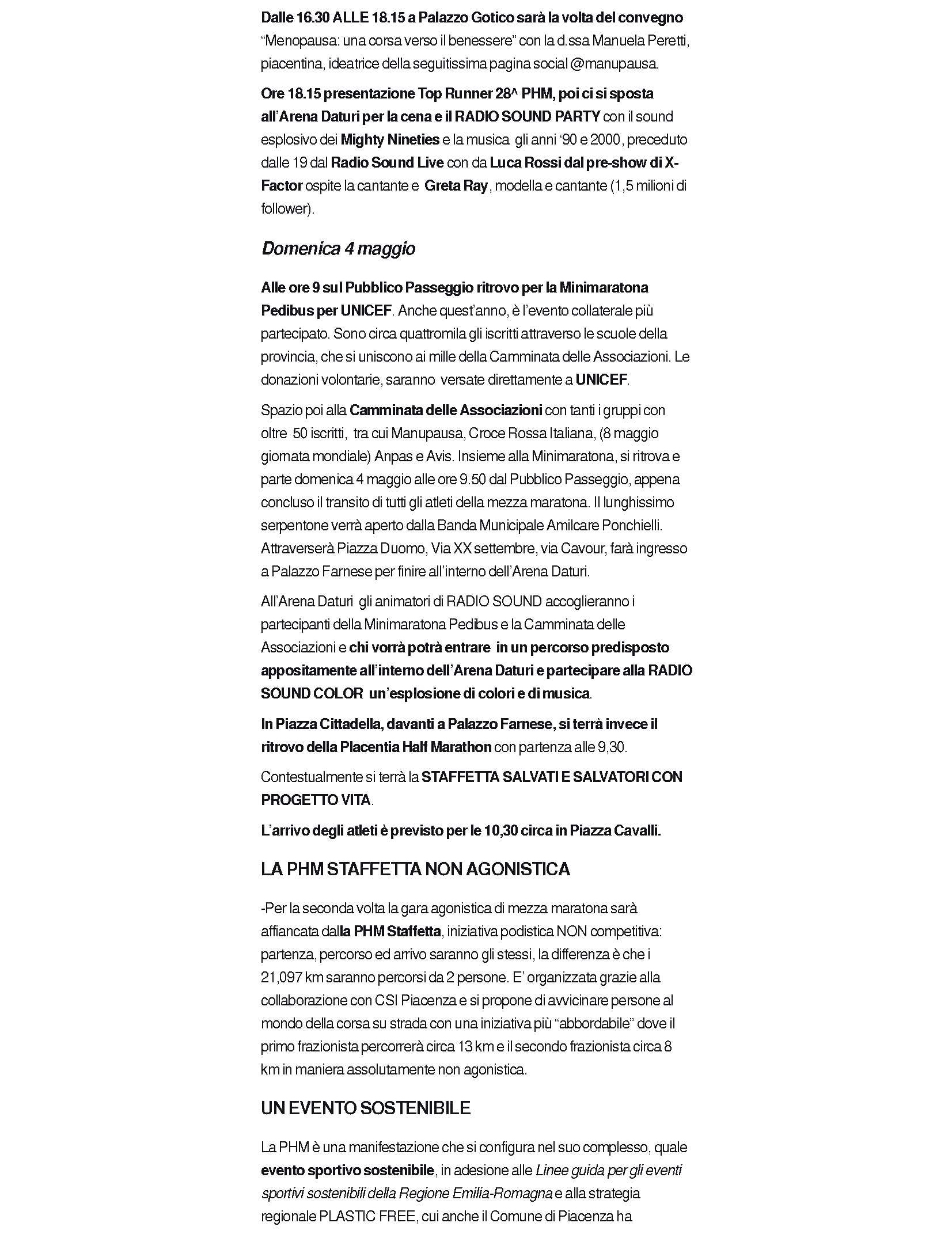Numeri in crescita per la Placentia Half Marathon, già 1300 iscritti: la città si prepara alla 28esi